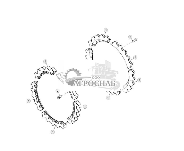 Track Chain Drive Sprocket, Wide Track (WT), Wide Long Track (WLT) ( - 317891) - ST10412 14.jpg